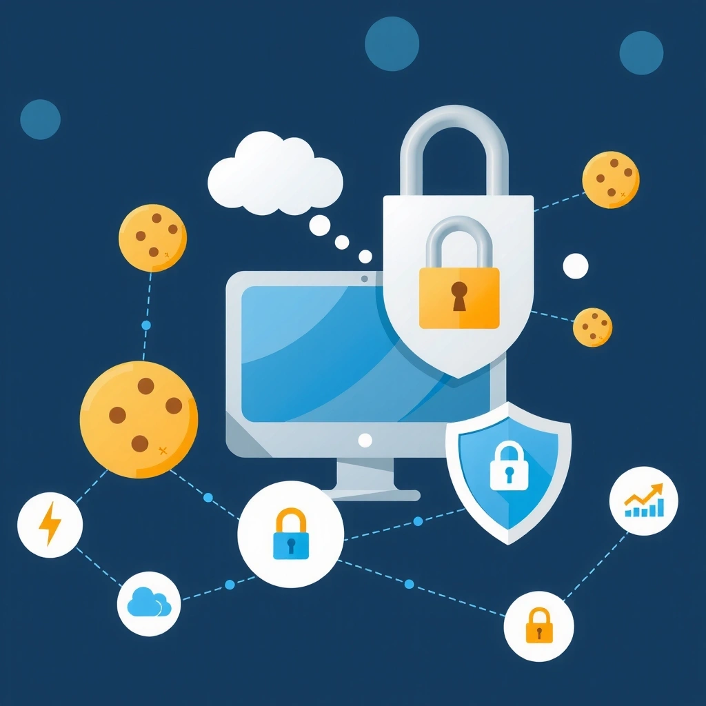 Digital cookies illustration